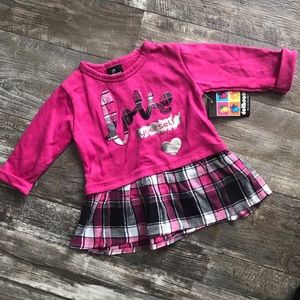 Dollhouse Toddler girl peplum crew neck top
